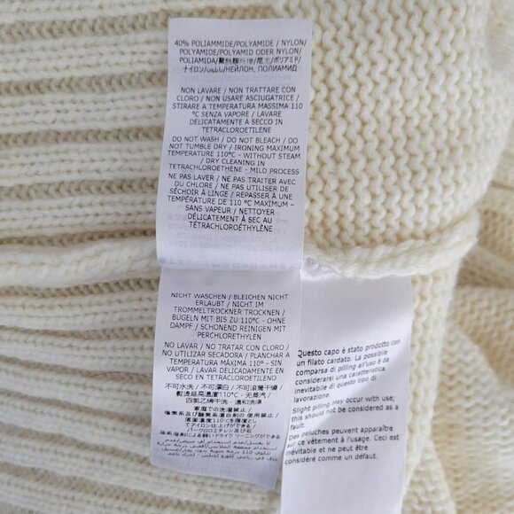 Stella McCartney White Wool-blend Poncho #281 Size S - Picture 9 of 16